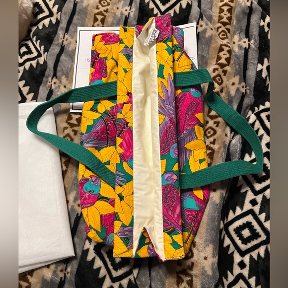 HERMES VINTAGE EUC COA* Les Perroquet Tote - Picture 3 of 14